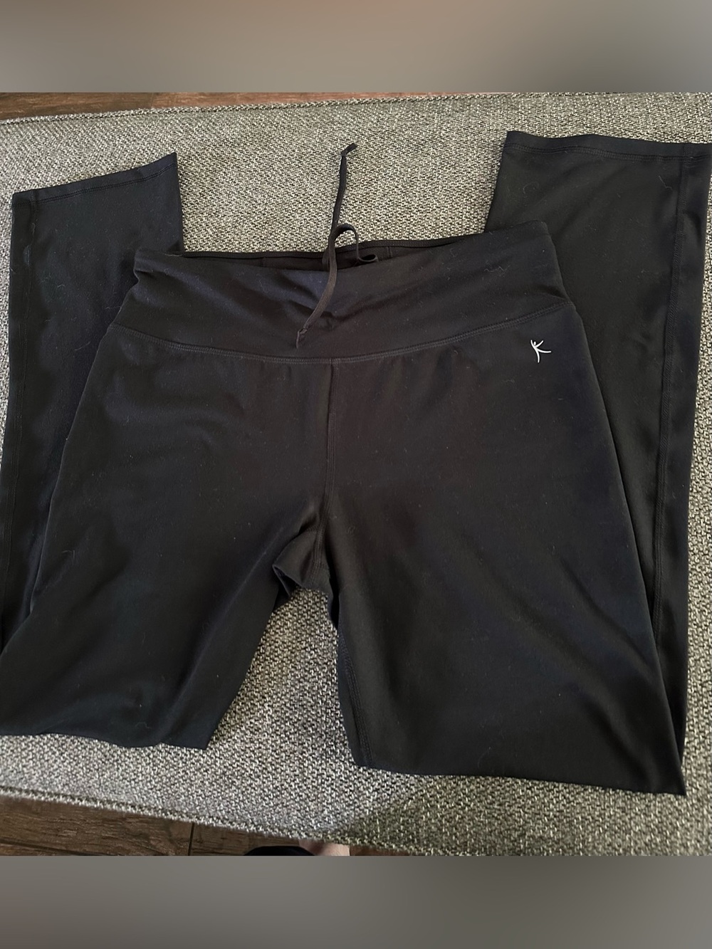 Danskin Black Slim Fit Yoga Pants with Drawstring